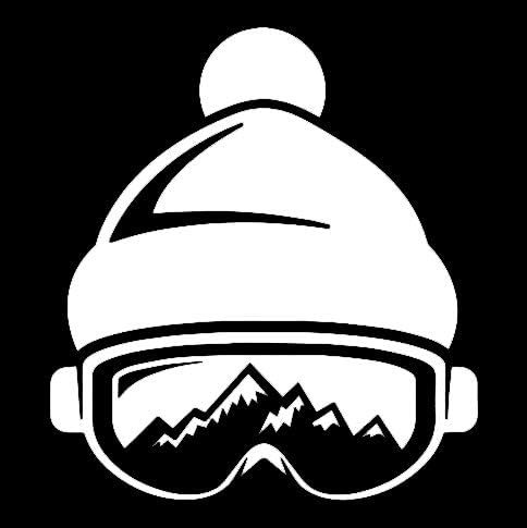 Makarios LLC כובע משקפי סקי סנובורד מכוניות משאיות טנדרים קירות מחשב נייד MKR | לבן | 5.5 x 5 | mkr435